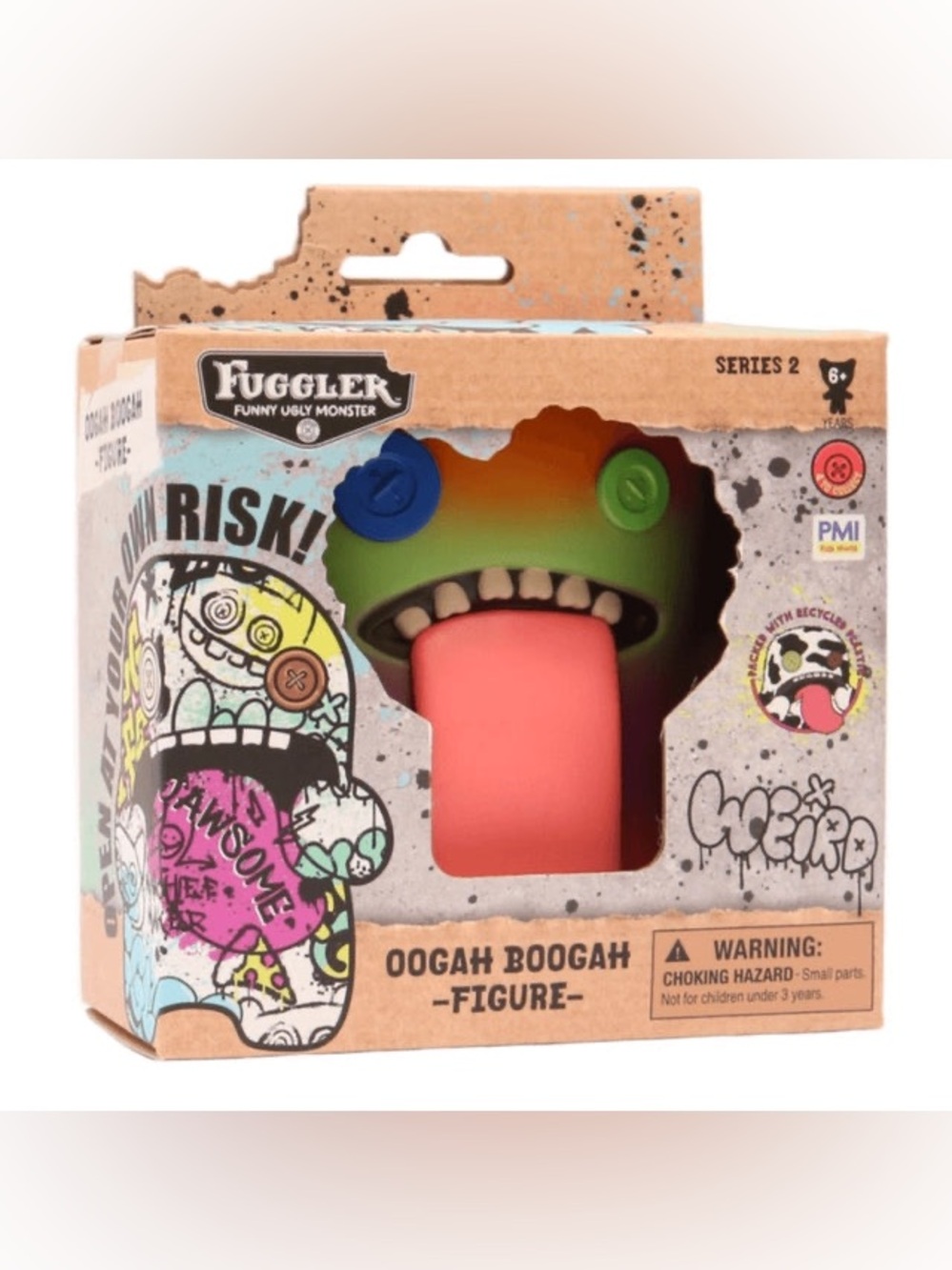 NWT Fuggler Oogah Boogah Figure - GRADIENT RARE Green & Pink